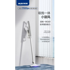 奥克斯（AUX）家用吸尘器手持地毯式低噪音小型迷你大功率强力吸尘器除尘机宠物家庭有线5米 AXS-927 白色标配版
